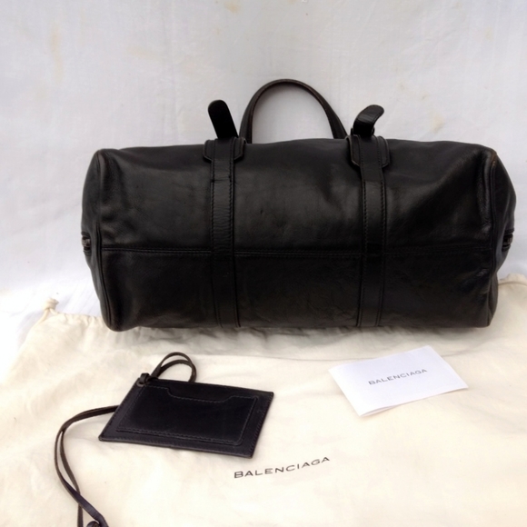 Luxury Balenciaga Oversized Black Leather City Bag/Satchel - Picture 7 of 10